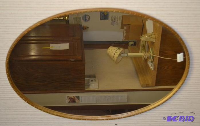 lot 458 image: Hanging wall mirror with decorative frame 36x...