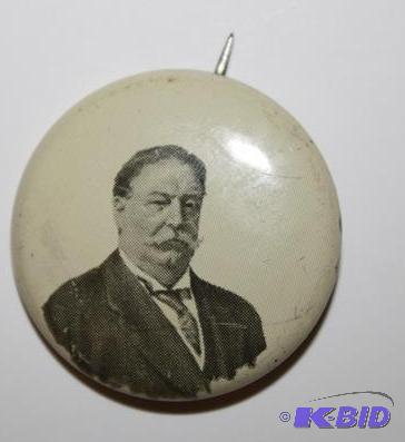 lot 56 image: Rare 1908 Campaign Button President Taft 1&qu...