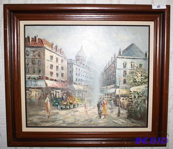 lot 6 image: Beautiful Oil painting &nbspframed 32x28&nbs...