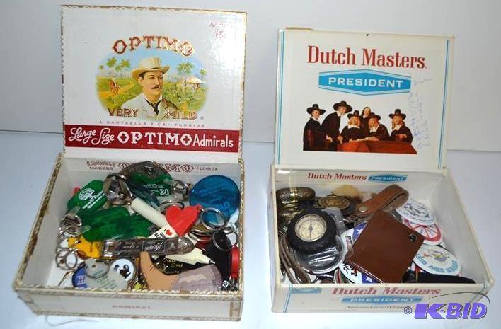 lot 66 image: Vintage cigar boxes Dutch Masters President c...