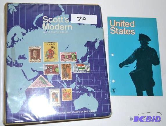 lot 70 image: STAMP ALBUMS Scotts Modern World Stamp Albu...