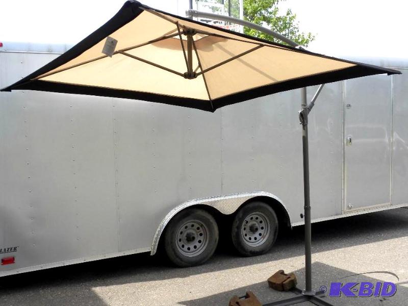 lot 19 image: 7-6 Square Cantilever Umbrella, khaki, sel...