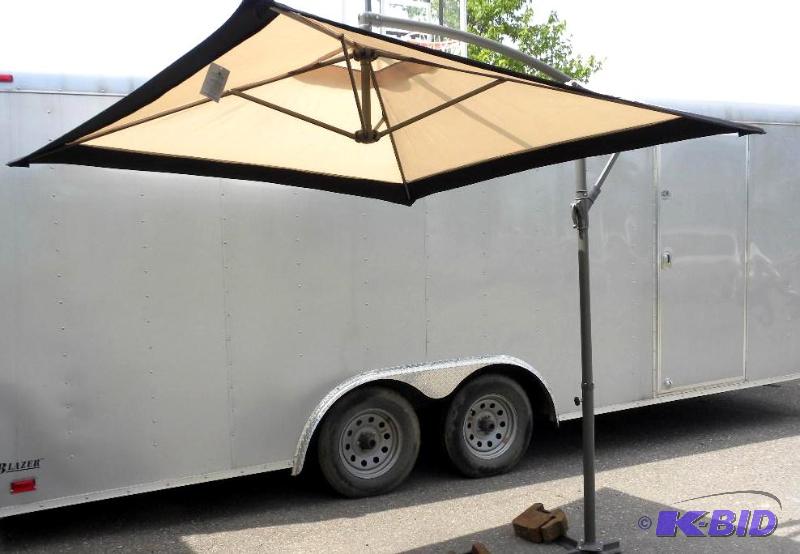 lot 20 image: 7-6 Square Cantilever Umbrella, khaki, sel...