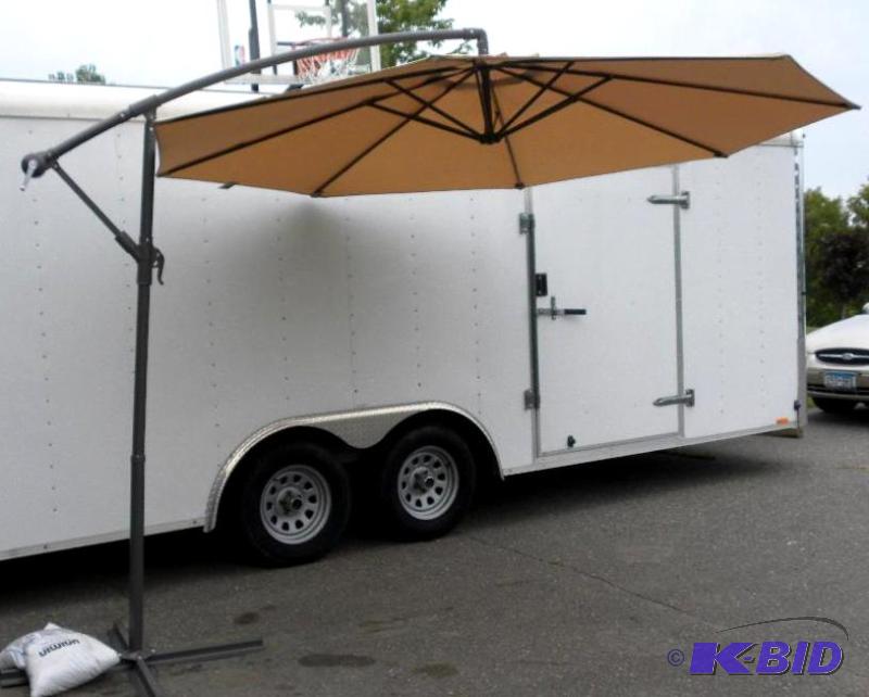 lot 22 image: 10 foot Cantilever Umbrella, khaki, self stan...