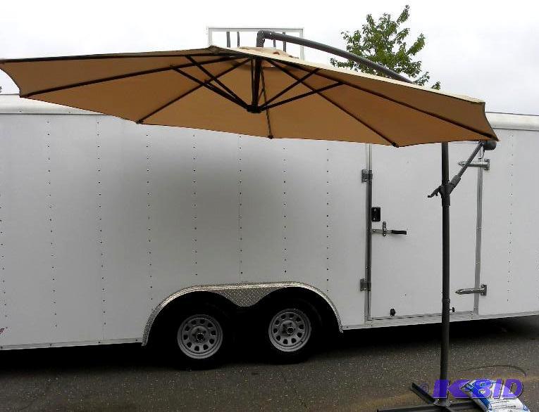 lot 23 image: 10 foot Cantilever Umbrella, khaki, self stan...