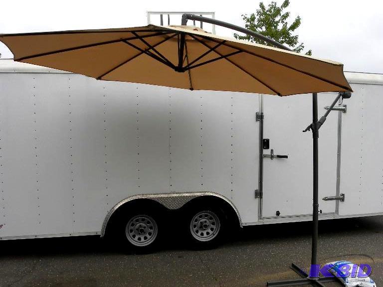 lot 24 image: 10 foot Cantilever Umbrella, khaki, self stan...