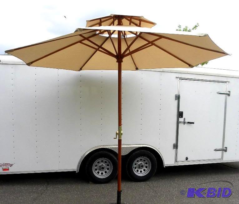 lot 29 image: 10-ft Market Umbrella, khaki, 1 78&quot dia...