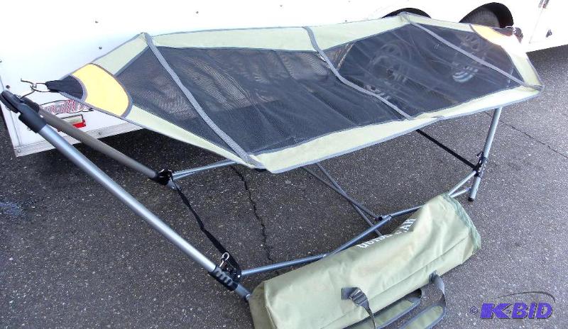 lot 74 image: Portable Folding Hammock, foldable, steel fra...