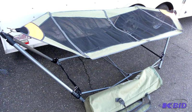 lot 76 image: Portable Folding Hammock, foldable, steel fra...