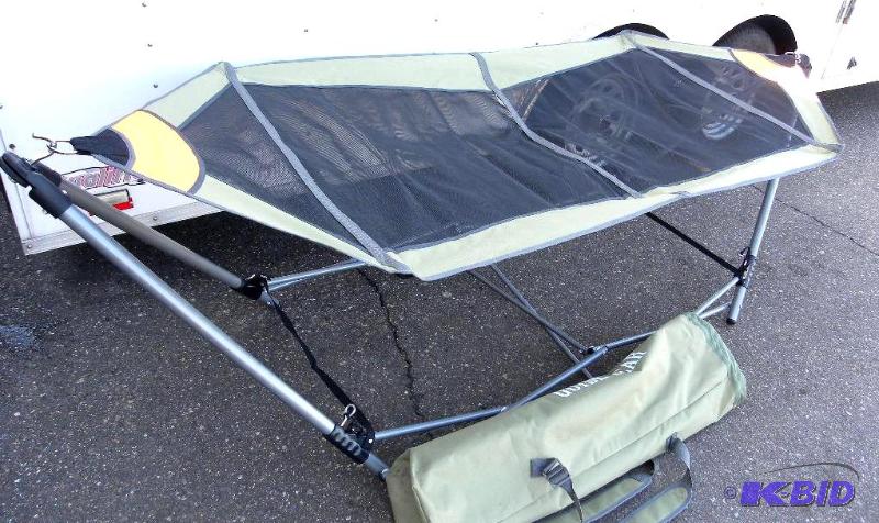lot 77 image: Portable Folding Hammock, foldable, steel fra...