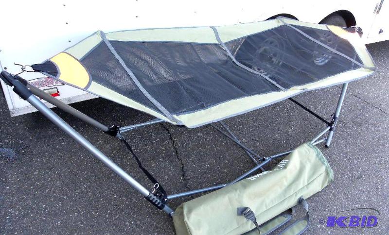 lot 79 image: Portable Folding Hammock, foldable, steel fra...