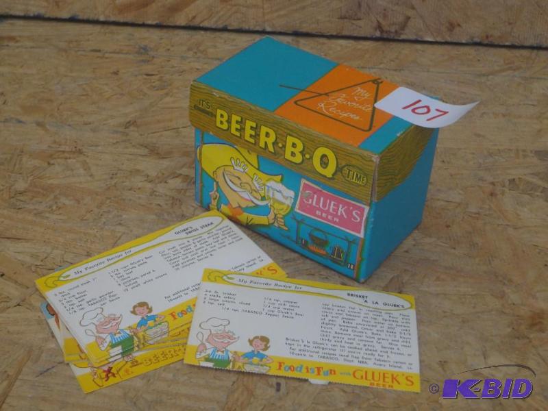 lot 107 image: Gluek &quotIts Beer-B-G Time" Recipe Bo...