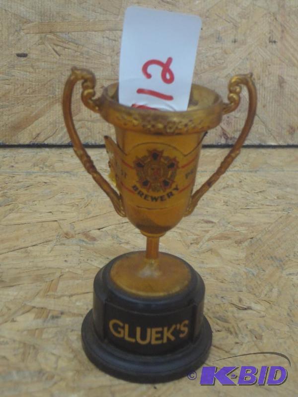 lot 112 image: Gluek First Prize Brewery Mini Replica Trophy...