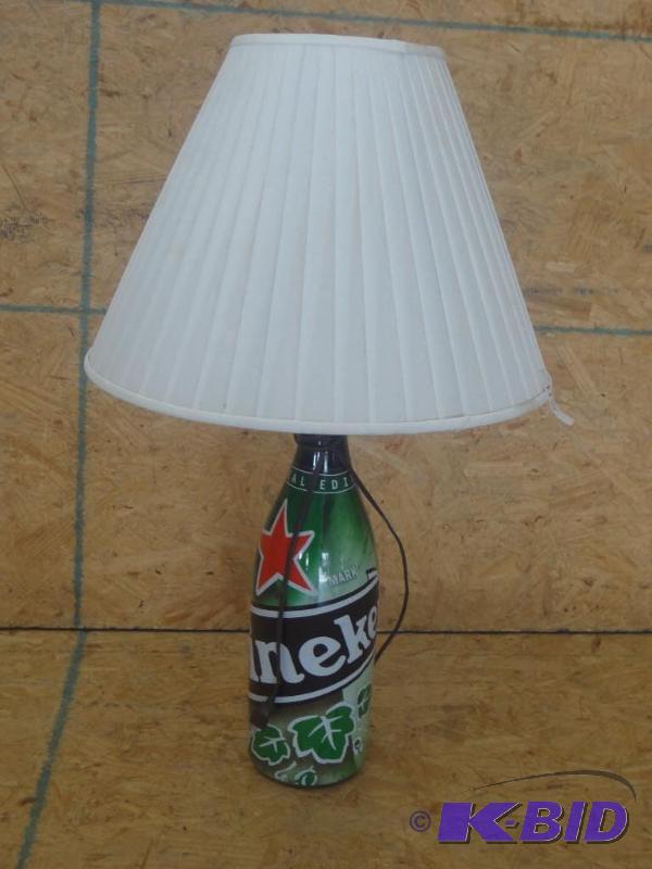 lot 115 image: Heineken Wrapped Table Lamp...