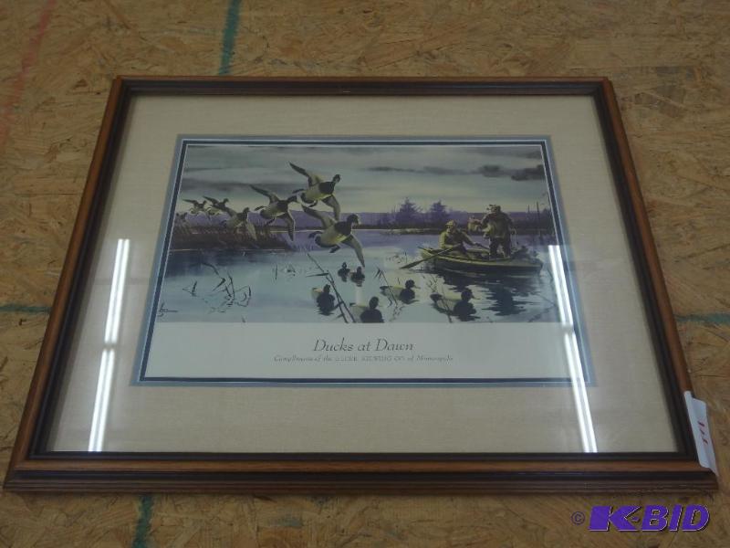 lot 14 image: Les Kouba &quotDucks At Dawn" Complimen...
