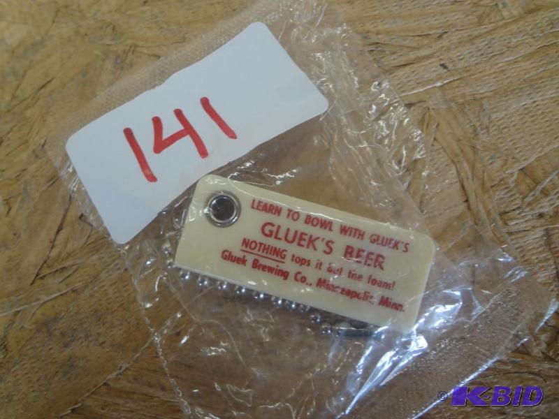 lot 141 image: Rare Gluek Beer Bowl File Bowling Score Card ...