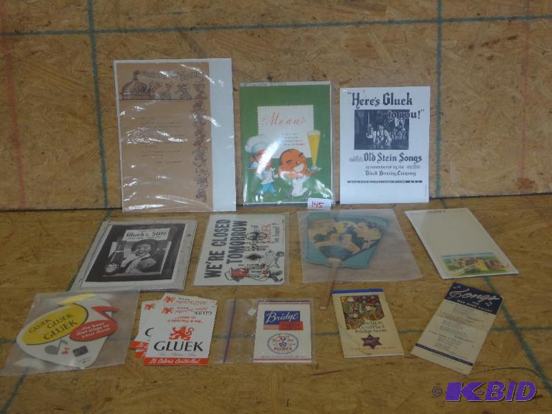 lot 145 image: Large Lot Of Gluek Beer Advertisement...