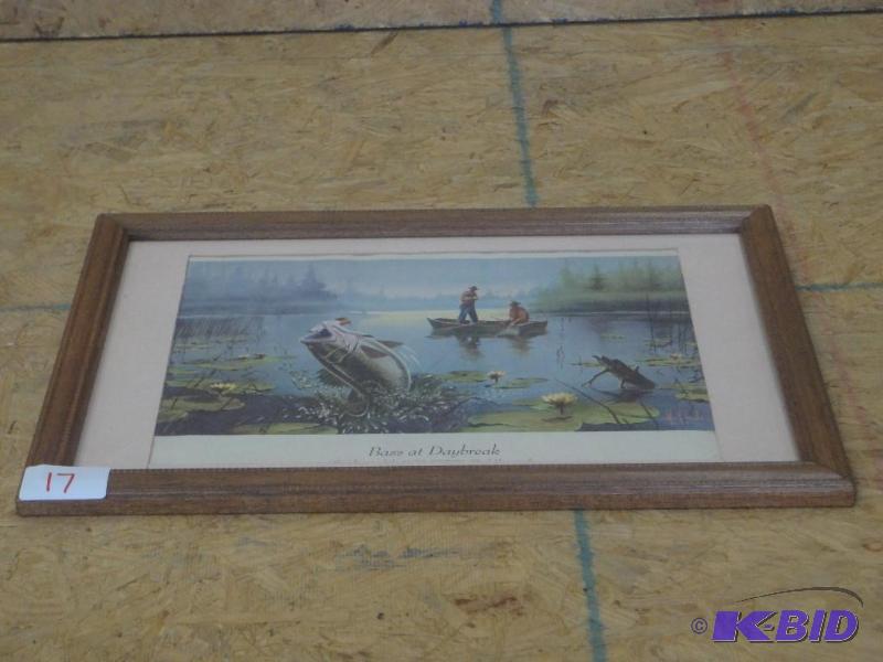 lot 17 image: Les Kouba &quotBass At Daybreak" Compli...