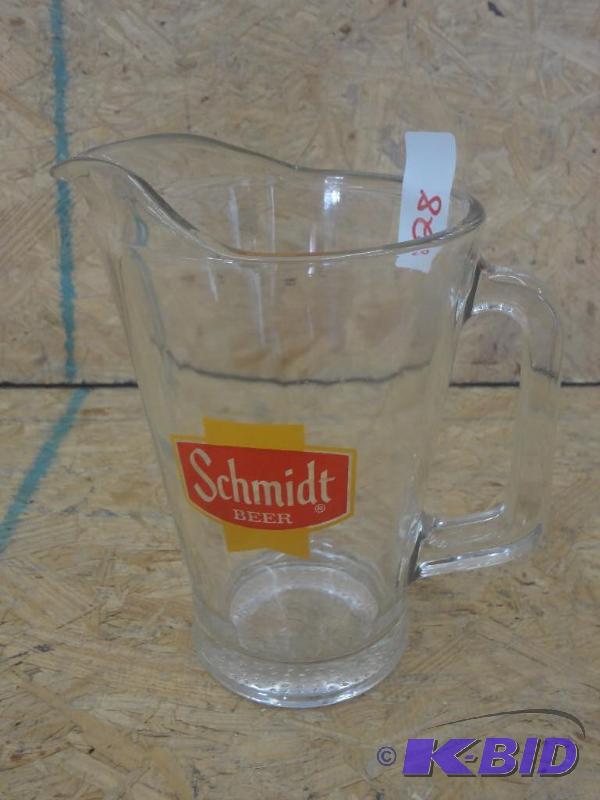lot 28 image: Schmidt Glass Beer Pitcher...