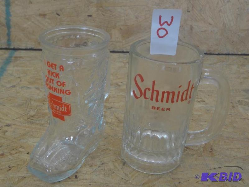 lot 30 image: (2) Schmidt Glass Beer Mugs...