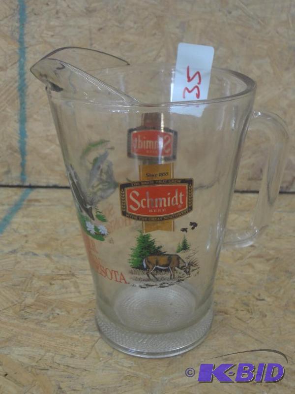 lot 35 image: Schmidt Glass Beer Pitcher...