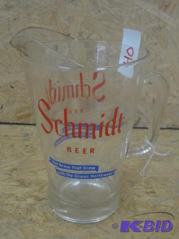 lot 40 image: Schmidt Glass Beer Pitcher...