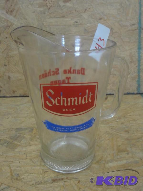 lot 43 image: Schmidt Glass Beer Pitcher...