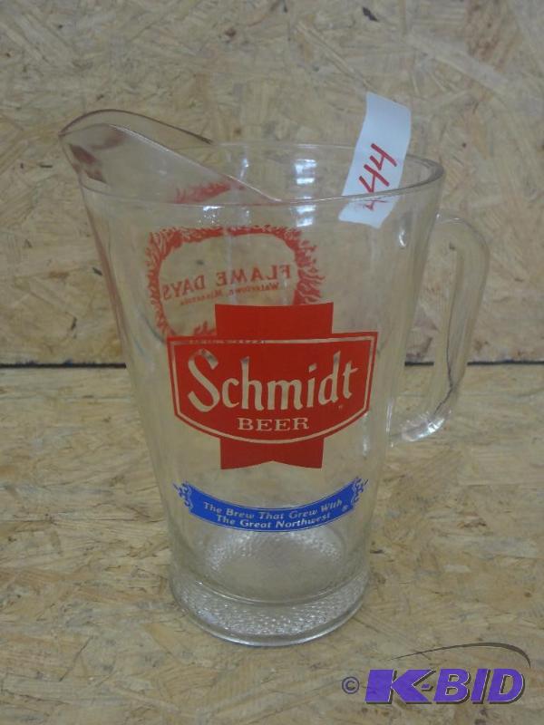 lot 44 image: Schmidt Glass Beer Pitcher...