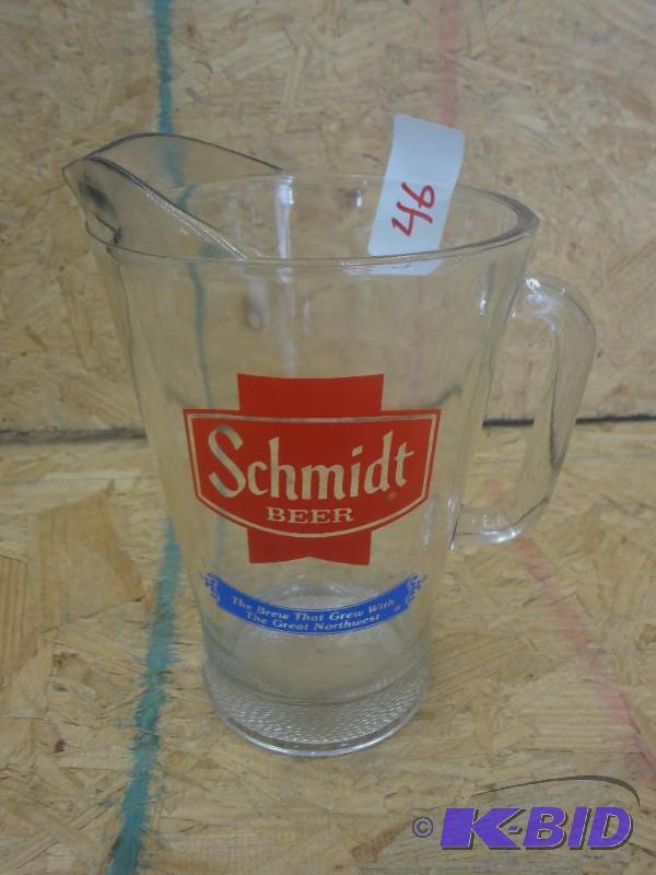 lot 46 image: Schmidt Glass Beer Pitcher...