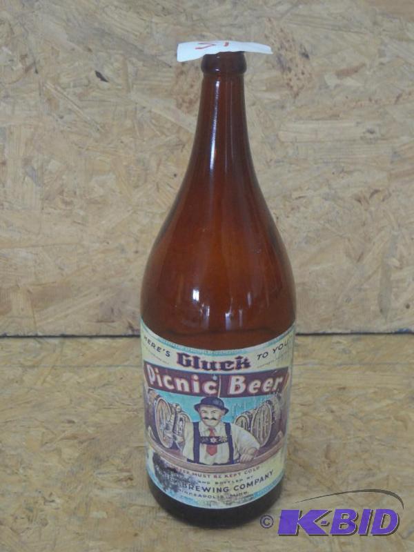 lot 51 image: Gluek Picnic Beer Bottle, 12-Gallon...