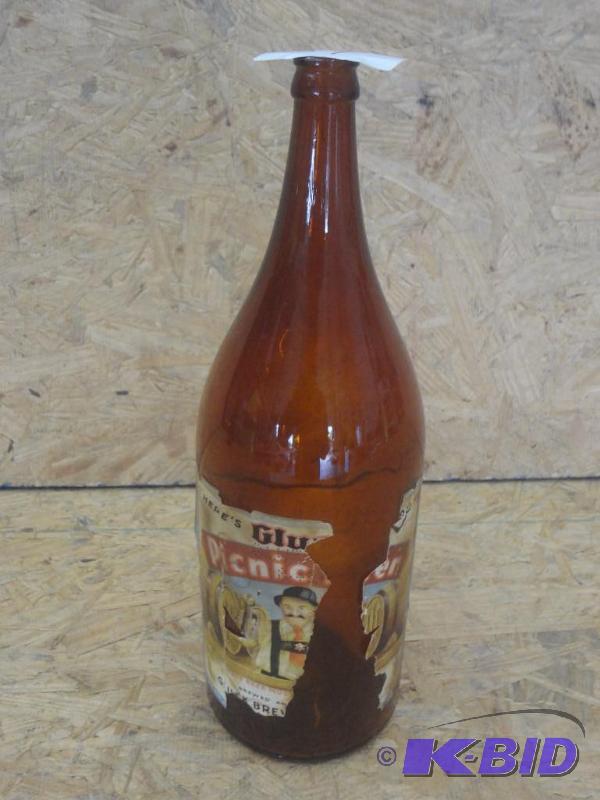 lot 59 image: Gluek Picnic Beer Bottle, 12-Gallon...