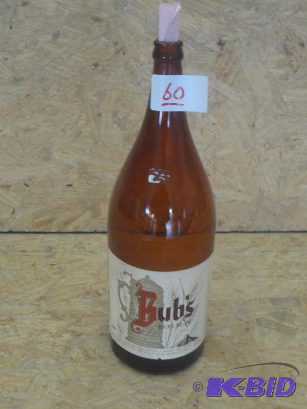 lot 60 image: Bubs Beer 12-Gallon Beer Bottle...