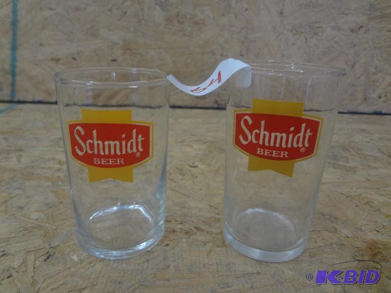 lot 64 image: (2) Schmidt Chaser Beer Glasses...