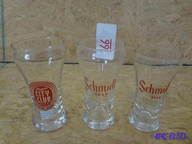 lot 66 image: (3) Schmidt Beer Glasses...