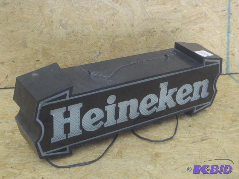 lot 98 image: Heineken Lighted Sign...