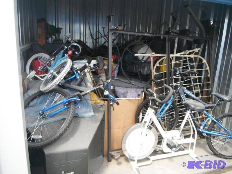 10 x 10 Storage Unit Including Sony TV, Bik...