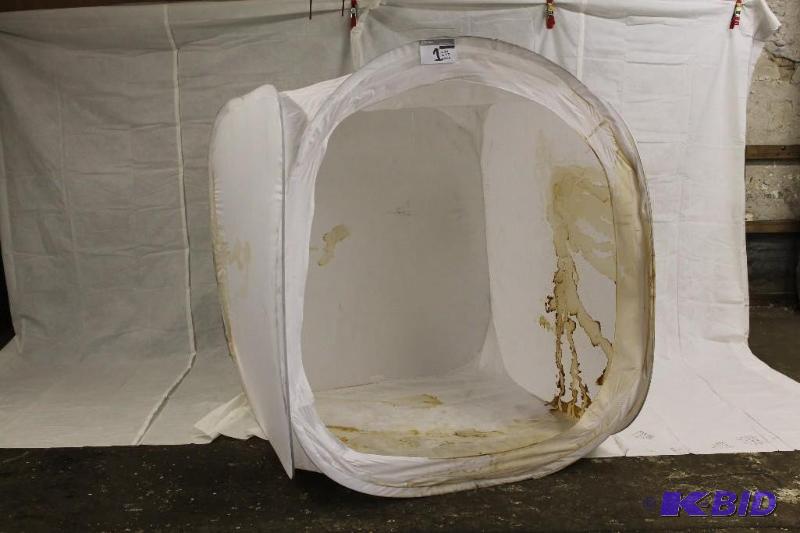 White Fabric Photo box with Stains could be c...