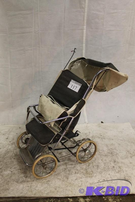 Vintage Hedstrom Buggy Style Stroller. Spring. It Tales All Kinds Furniture Surplus Sale K BID