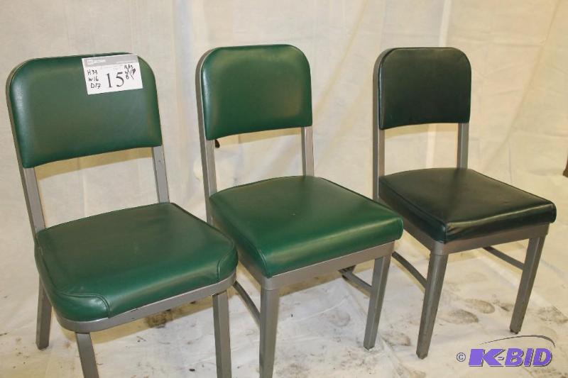 Set of Three Chairs. Three chairs with steel ...