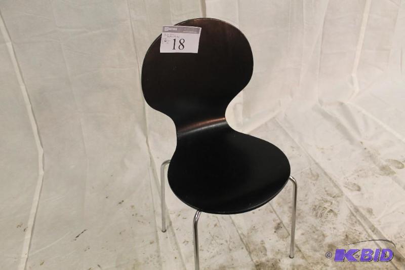 Black Coaster Co Chair. Steel legs and one pi...