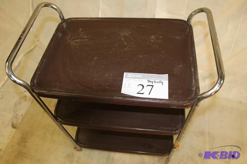 BrownChrome 3 tiered wheeled dolly. Serving ...