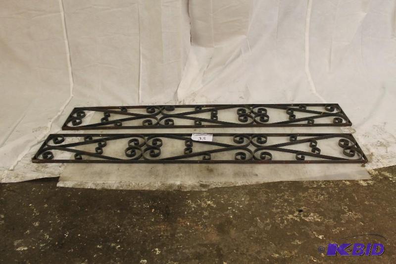 2 Scrolled Iron Panels or Railing H&quot82&q...