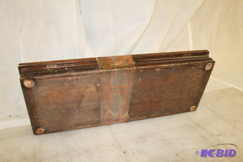 Hinged Mahogany stained table top with missin...
