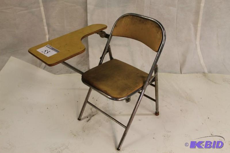 Folding Desk chair with pine desk top...