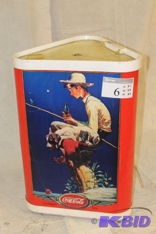 Norman Rockwell image of boy and dog Coca Ice...
