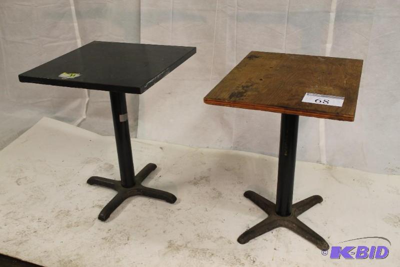 2 Metal Base Tables. These are restaurant sty...