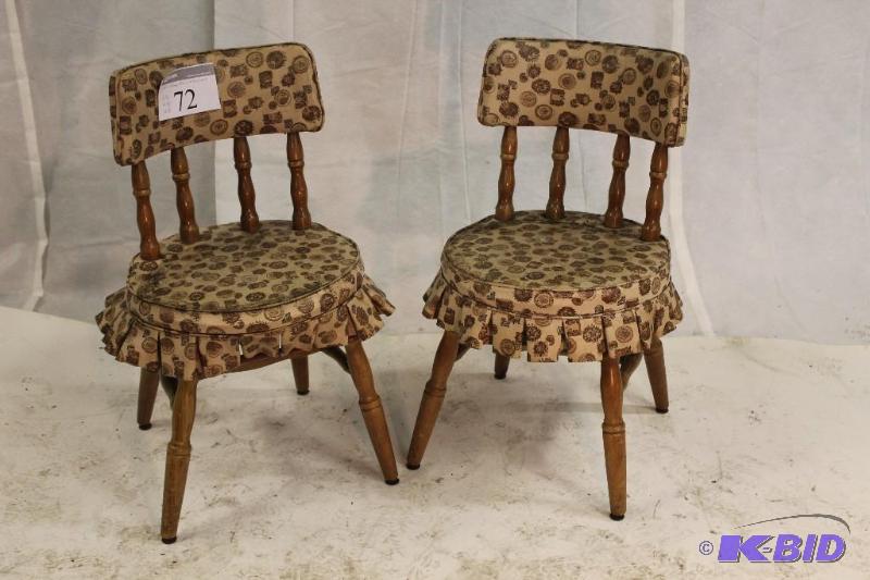 2 60s Kitchen Dining chairs Wood legs and st...