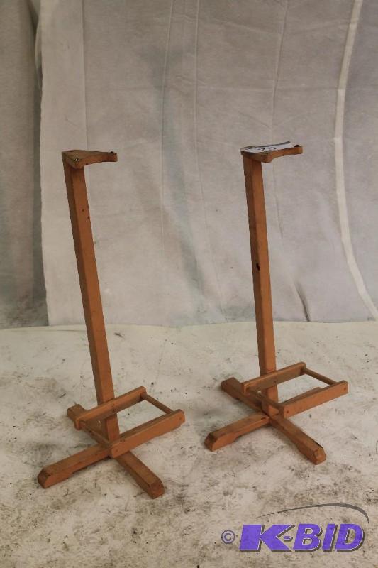 2 Wood Umbrella stands-- a courtesy item that...
