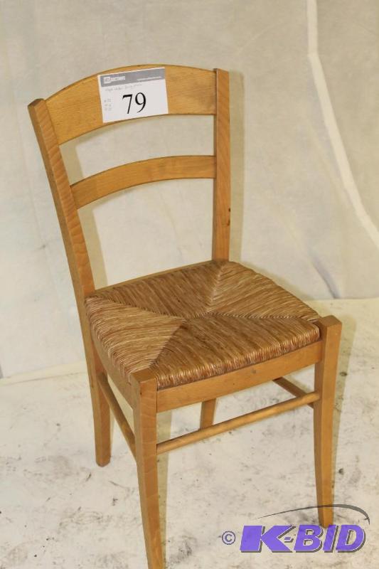 Maple frame and Wicker wicker bottom dining c...