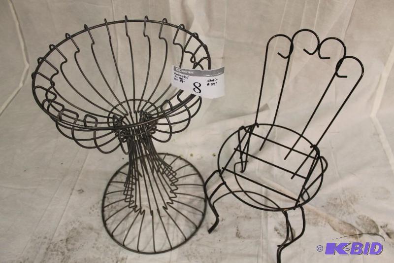 Plant standand chair. Decorative metal plant ...